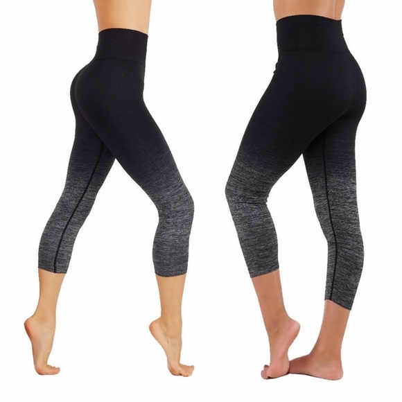 CODEFIT Pants - ❗️END OF YEAR SALE CODEFIT Black and Gray Ombre Capri Seamless Leggings S/MP
